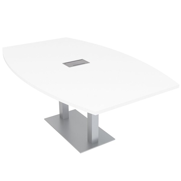 45.25 in W, 84 in L, 29 in H, Engineered Wood Top, White